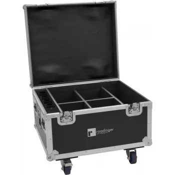 Roadinger transporta kaste 4× AKKU IP PAR 7 QCL WDMX ar uzlādes funkciju modelis 31005182