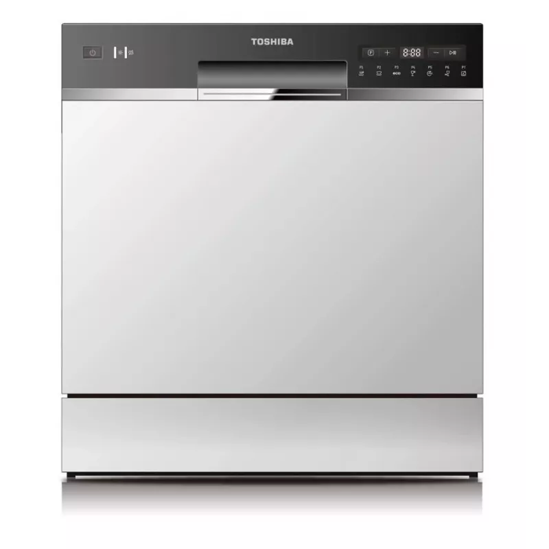 Trauku mazgājamā mašīna Toshiba DW-08T2EE(W)-PL, 8 komplekti, F energoklase, 49 dB, 55×59×50 mm
