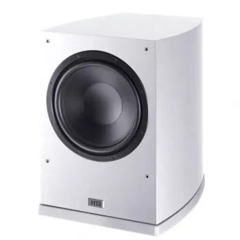 Subwoofer Heco Victa Elite SUB 252 A – kompakts aktīvais zemfrekvences skaļrunis, balts
