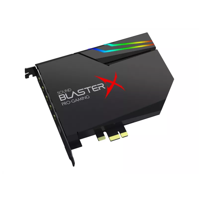 Creative Sound BlasterX AE-5 Plus Melna PCI-e RGB Spēļu Skaņas Karte