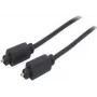 shiverpeaks 2,0m Toslink optiskais kabelis (Toslink – Toslink, vīriešu savienotāji, zeltīti, melns, BS69004-2.0)