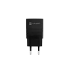 NATEC vadu mobilās ierīces lādētājs NUC-2141, 30W, USB-C PD 3.0 + USB-A QC 3.0, 110–240V, melns