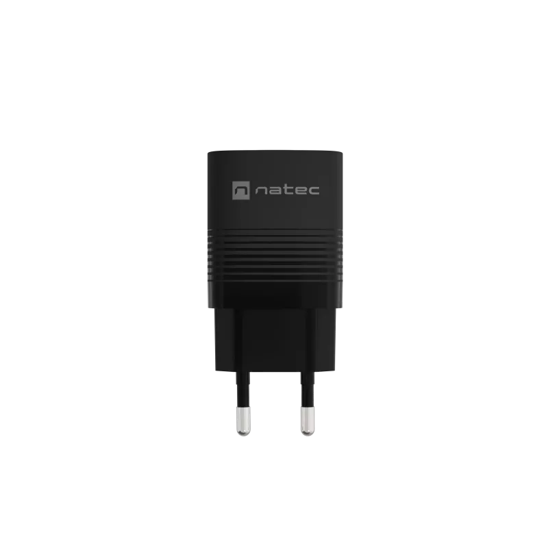 NATEC vadu mobilās ierīces lādētājs NUC-2141, 30W, USB-C PD 3.0 + USB-A QC 3.0, 110–240V, melns
