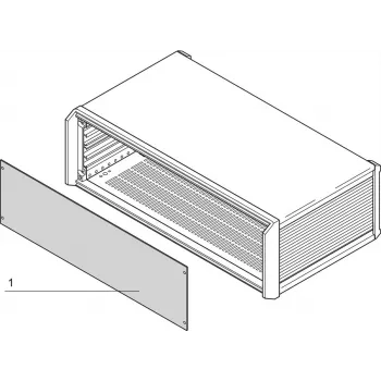 Schroff 20850136 Neekranēts priekšējais panelis korpusa rāmim, 3U, 63 HP
