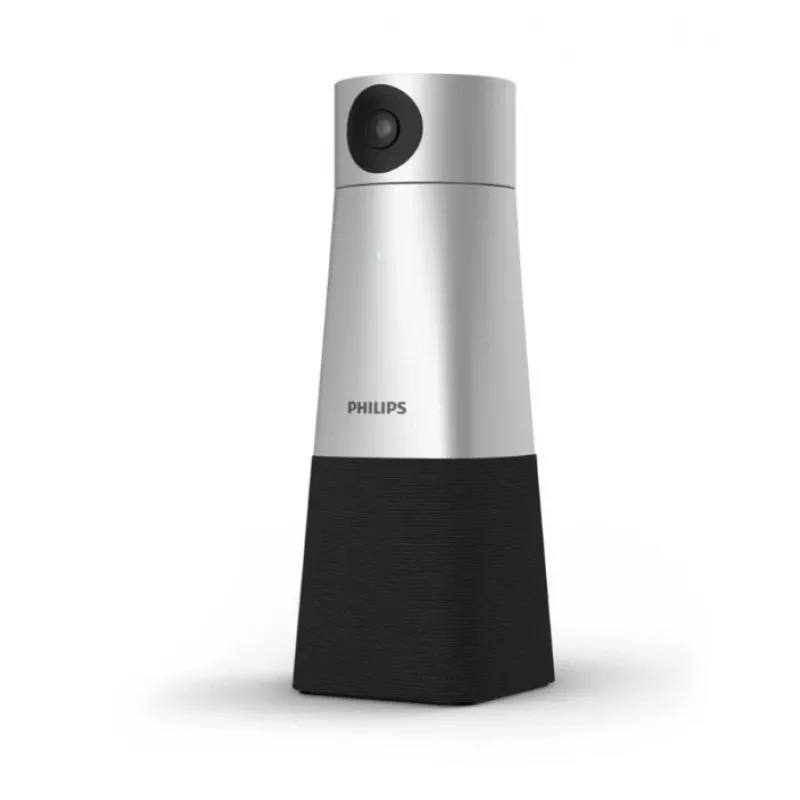 Philips PSE0550 SmartMeeting portatīva 4K kamera videozvaniem ar iebūvētu mikrofonu, 30 kadri/s, USB, melnā un sudraba krāsā