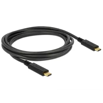 USB kabelis DeLOCK 83668 USB 3.2 Gen 1 2m USB-C melns