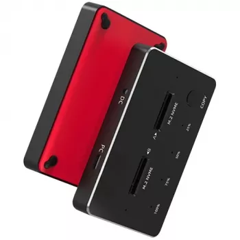 Docking stacija 2x M.2 SATA/NVMe SSD līdz 10Gbps
