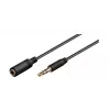 Wentronic Goobay 3,5 mm pagarinātāja kabelis, melns, 5 m - 3,5 mm ligzda (3-pin, stereo) > 3,5 mm spraudnis (3-pin, stereo) (97122)