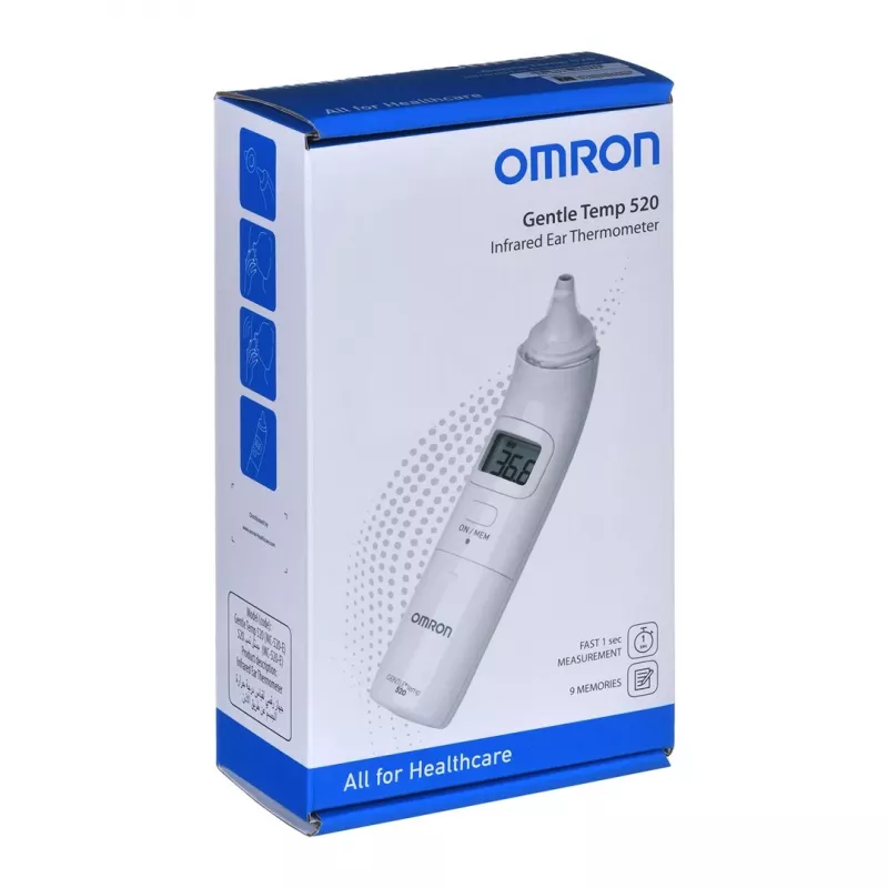 Omron Gentle Temp 520 kontakta ausu termometrs balts
