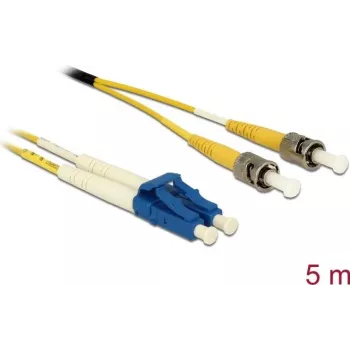 DeLOCK InfiniBand/optiskais kabelis 5 m 2x LC 2x ST Dzeltens