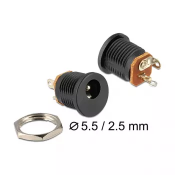 Strāvas spraudnis DeLOCK 65690 Melns