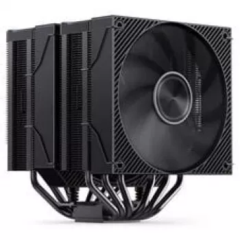 CPU dzesētājs Jonsbo CA90 Dual-Tower ar 1×130mm un 1×120mm PWM ARGB ventilatoriem, melns