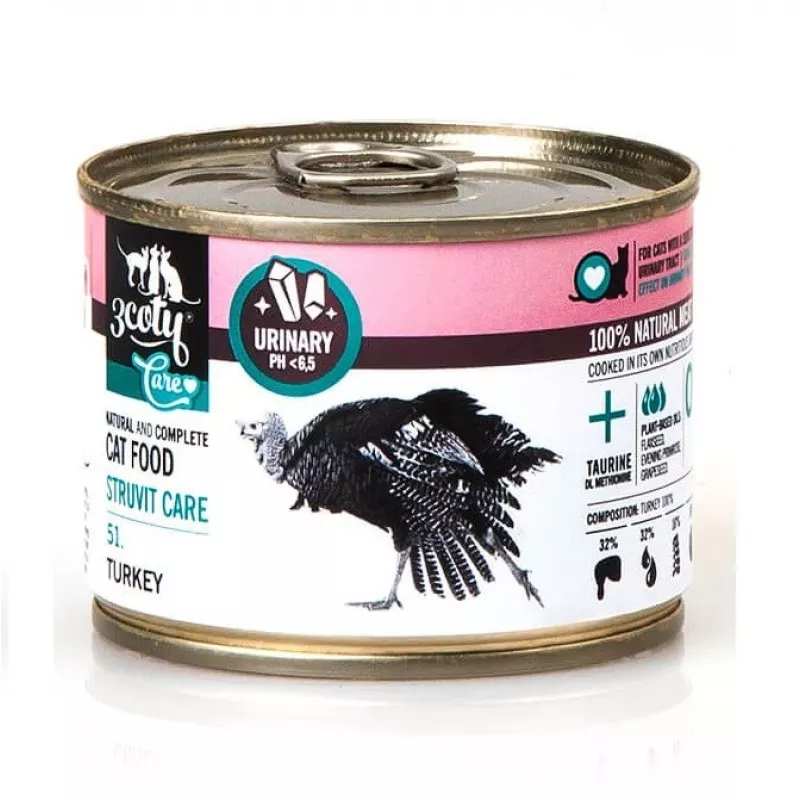 3COTY 51. Tītars Struvīta Kopšana - slapjš kaķu barība - 180g