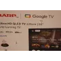 Sharp QLED 50HR7265E 50 collu 4K Ultra HD Smart Google TV, 144 Hz, Dolby Vision, Dolby Atmos, centrālā kāja, melns