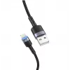 USB–Lightning datu kabelis Tellur 1.2 m neilona pīts melns