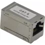 Keystone savienotājs helos 307454 — ekranēts CAT6 RJ45 sievišķais-sievišķais, sudraba krāsa