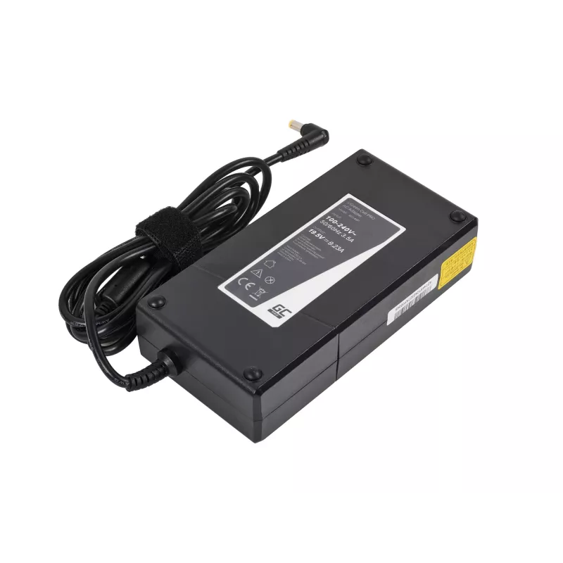 Strāvas adapteris Green Cell AD139P 90W universāls klēpjdatoram 19.5V 9.23A 5.5×1.7mm Melns