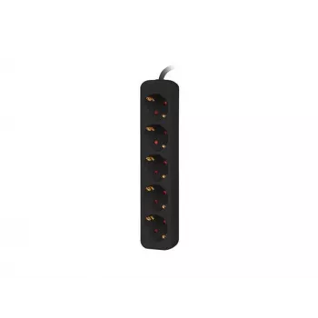 Pagarinātājs Lanberg PS0-05F-0300-BK 3m 5 AC kontaktligzdas Melns