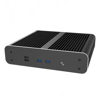 Datora korpuss Akasa Euler CTX Fanless Mini-Case Thin Mini-ITX - Melns