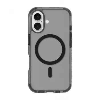 Caurspīdīgs melns LAUT CRYSTAL MATTER X aizsargmaciņš iPhone 16 sērijai