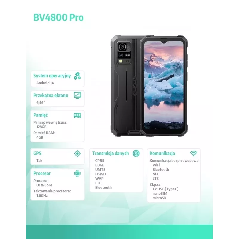 Blackview BV4800Pro 4GB/128GB Melns