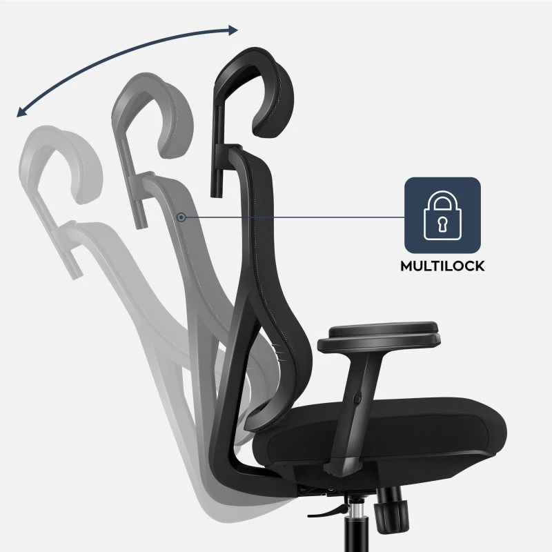 Biroja grozāmais krēsls mark adler Manager 3.3 Melns — ergonomisks dizains, grozāma pamatne
