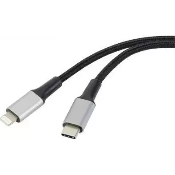 Kabelis USB 2.0 C ligzda - Apple Lightning spraudnis 2,00 m Melns (RF-4995188)