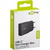 Goobay USB-C™ PD GaN ātrais lādētājs Slim (30 W) melns