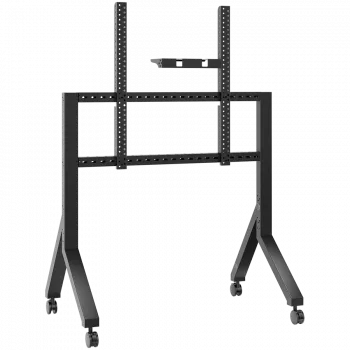 Mobilais TV statīvs ONKRON TS2081-B 70–110 collu televizoriem, melns, uz riteņiem, tērauds, 125 kg, VESA 200x200–1000x800