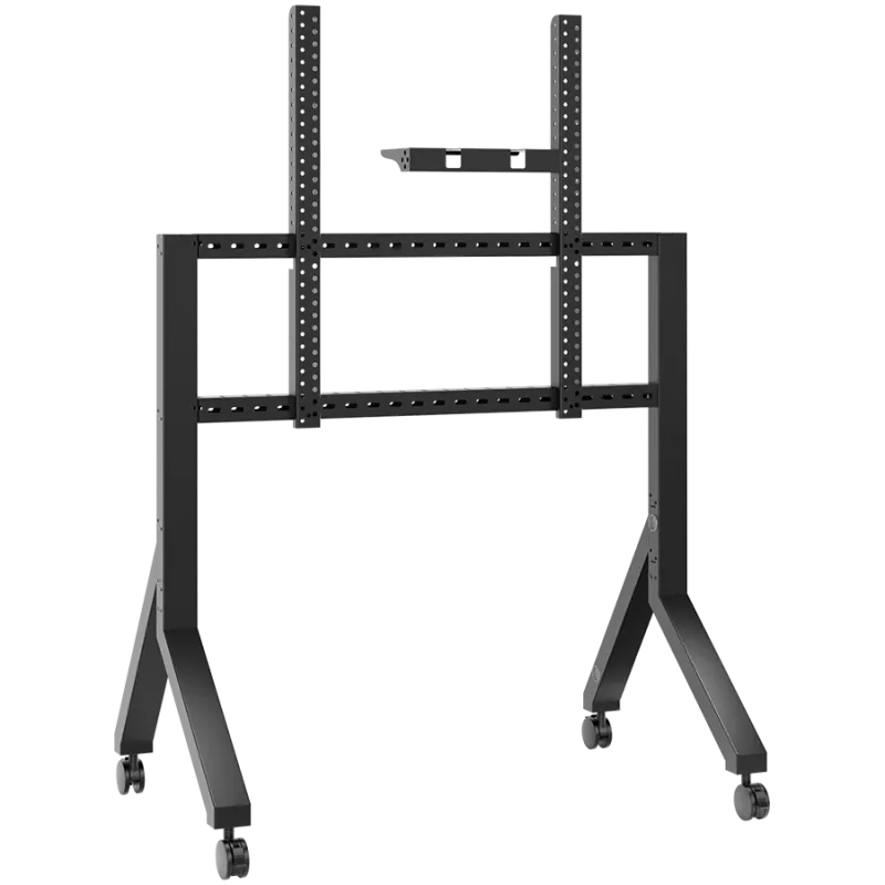 Mobilais TV statīvs ONKRON TS2081-B 70–110 collu televizoriem, melns, uz riteņiem, tērauds, 125 kg, VESA 200x200–1000x800