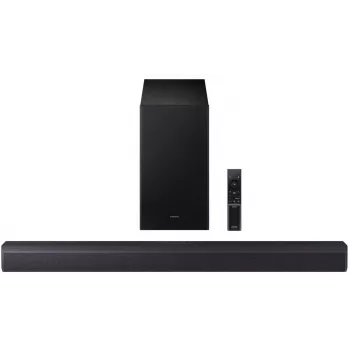Skaņas josla Samsung HW-B450F/EN 2.1‑ch Bluetooth ar bezvadu zemfrekvences skaļruni, 300 W RMS, Dolby Audio, ARC