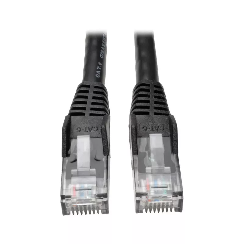 Eaton Tripp Lite Series Cat6 Gigabit Snagless Molded (UTP) Ethernet kabelis (RJ45 M/M), PoE, Melns, 1.52 m - Savienojuma kabelis - RJ-45 (V) līdz RJ-45 (V) - 1.52 m - UTP - CAT 6