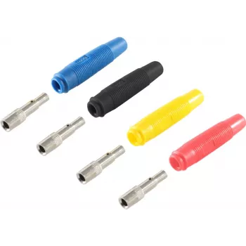 Bananu spraudņu komplekts ShiverPeaks BS56215-SET — daudzkrāsaini 4 mm savienotāji