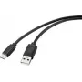 Renkforce RF-4695144 USB kabelis 2 m USB 2.0 USB A USB C melns