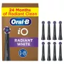Oral-B IO Series Radiant White Black oriģinālās birstes galviņas zobu balināšanai 8 gab.
