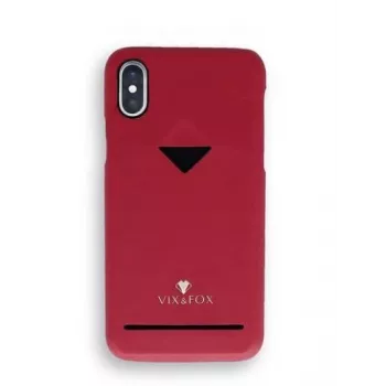 VixFox aizmugurējais vāciņš ar kartes slotu Samsung S9 — rubīnsarkans