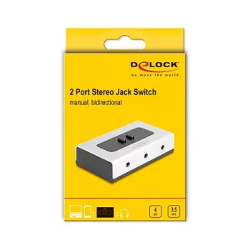 Audio Slēdzis DeLOCK 88061 Melns Pelēks 3.5mm Ieeja Izeja