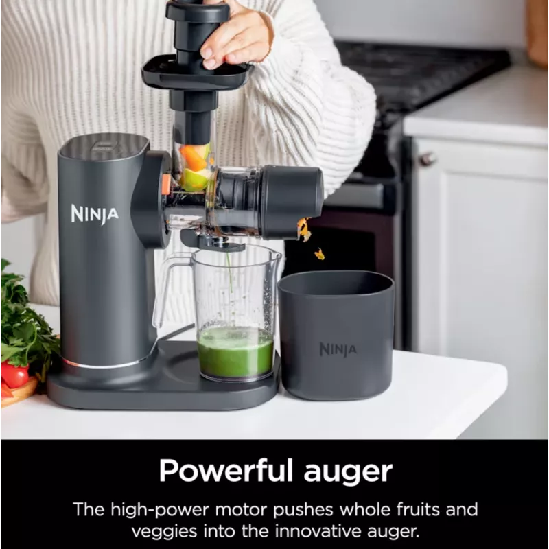 NINJA Cold Press sulu spiede | Neverclog JC151EU | Aukstās preses tips | Pelēka | 150 W | 1 ātrums