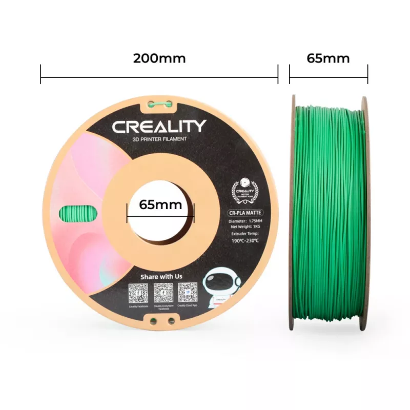 3D drukas materiāls Creality 3301010301 PLA zaļš 1 kg 1.75 mm