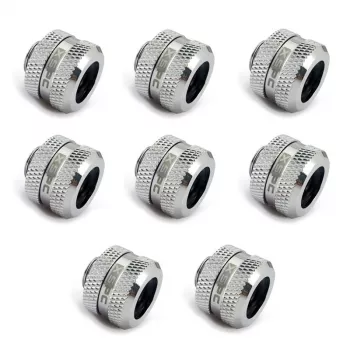 XSPC Savienotājs G1/4 uz 14mm cieto caurulīti, hromēts - 8 gab.