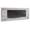 Vadu USB tastatūra SBOX K-103 US Melna — US izkārtojums, USB savienojums