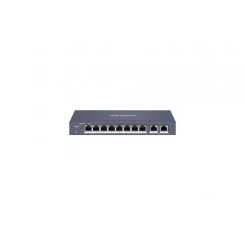 Hikvision DS-3E1310HP-EI 8 Portu Fast Ethernet viedais PoE slēdzis