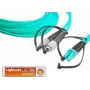 Lightwin LDP-50 FC-LC 5.0 OM3 optiskās šķiedras kabelis 5 m LSOH 2x FC 2x LC tirkīza