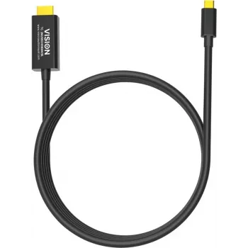 Mobilā telefona kabelis Vision TC 2MUSBCHDMI8K/BL Melns 2 m USB C