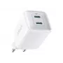 ANKER PowerPort III 40W 2xUSB-C Balts