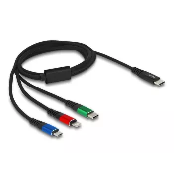 DeLOCK USB Lādēšanas Kabelis 3 in 1 USB Type-C uz Lightning Micro USB 1 m