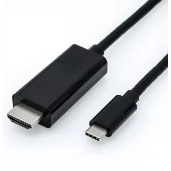 Video kabeļa adapteris USB Type-C uz HDMI Melns ROLINE 11.04.5840 1m