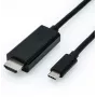 Video kabeļa adapteris USB Type-C uz HDMI Melns ROLINE 11.04.5840 1m