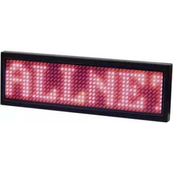 ALLNET elektroniski programmējams vārda nozīmīte sarkanā krāsā (ALLNTAGRv2)