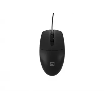 Vadu biroja pele NATEC Ruff Plus USB Type-A, labā roka, 1200 DPI, 3 pogas, melna